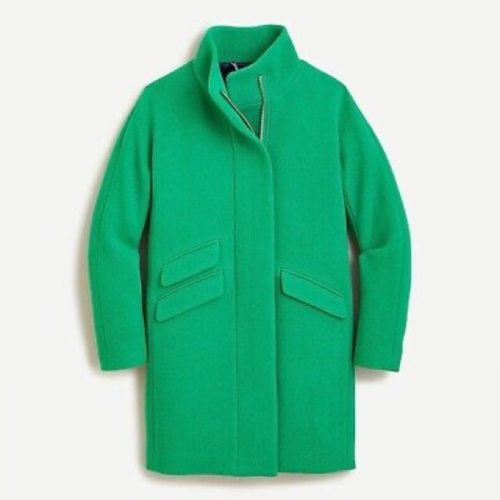Vibrant J. Crew Green Wool Coat